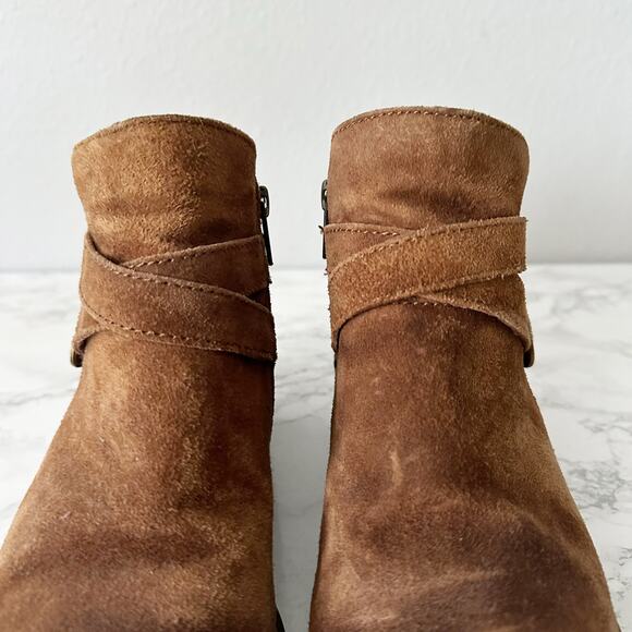 Born Ozark Rust Suede Ankle Strap Boot Women’s Size 9 - Picture 4 of 11